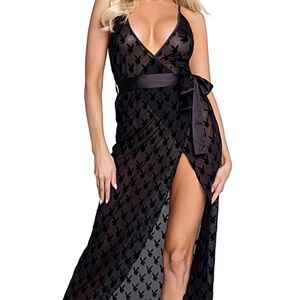 Black Playboy Lingerie Gown Size Small